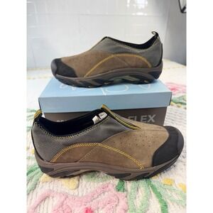 Bass Agoura Mens Brown Leather Slip On Hiking Walking Shoes Size 10M